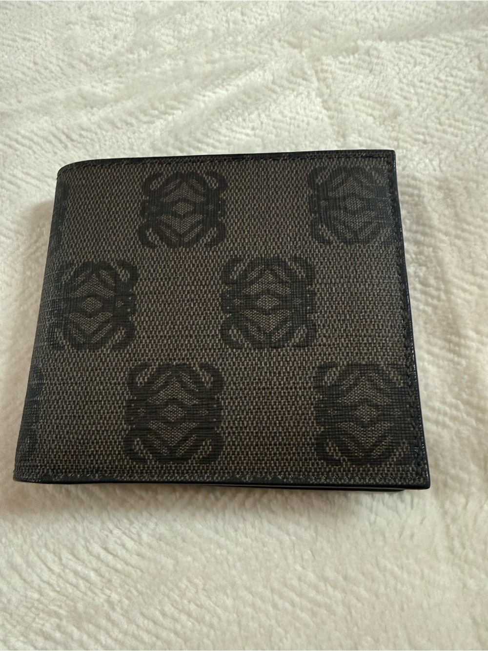 Loewe Black and Brown Anagram Bifold Wallet FULL INCLUSION